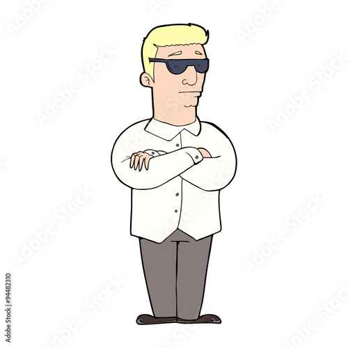 cartoon security guy