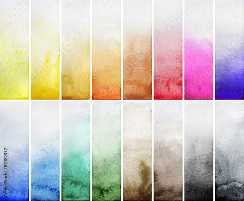 Billede på lærred Watercolor gradient rectangles