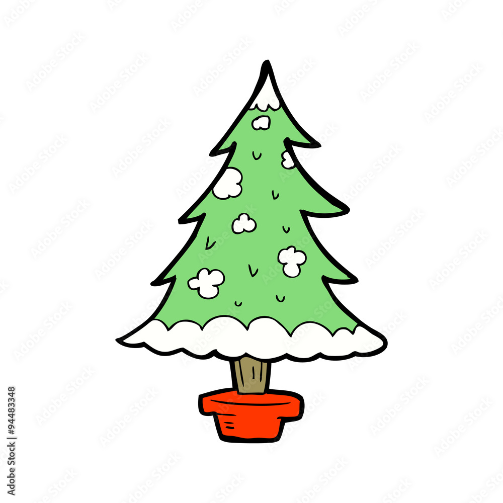 cartoon christmas tree