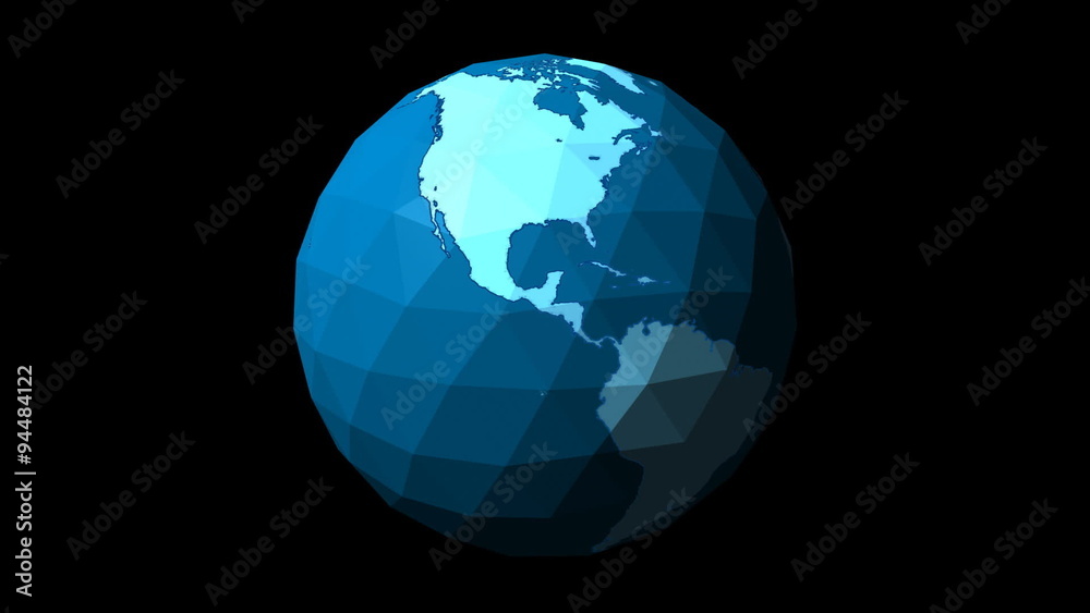 Global 0207: A graphic of the planet Earth, in blues, rotating (Loop). Global 0207: A graphic of the planet Earth, in blues, rotating (Loop).