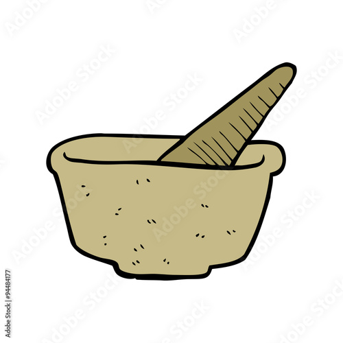 cartoon pestle and mortar