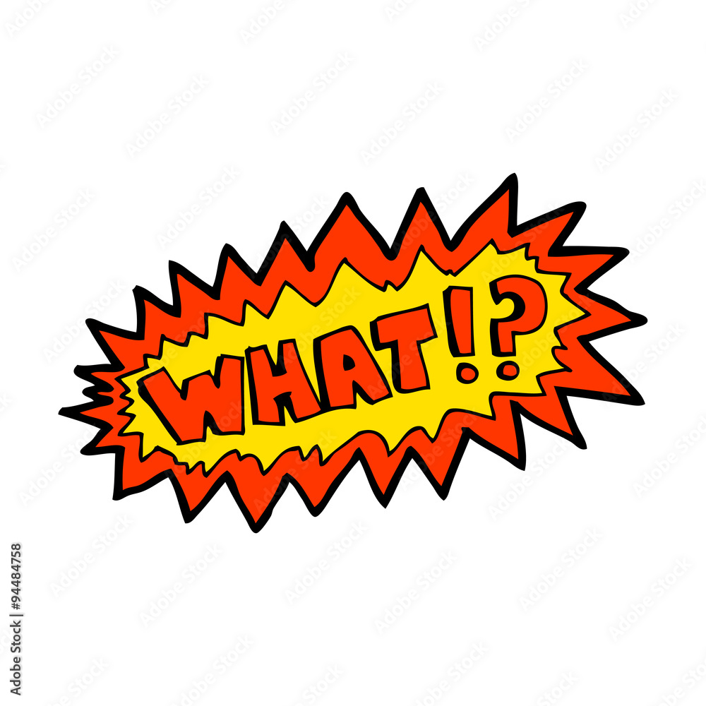 Fototapeta premium cartoon shout 'what'