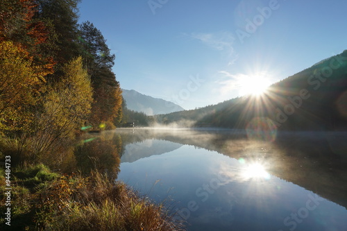 Herbstmorgen am Tristacher See Osttirol photo