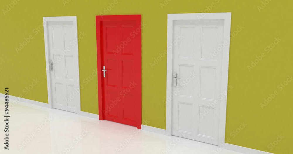 3d door render vote concept 3d door render vote concept