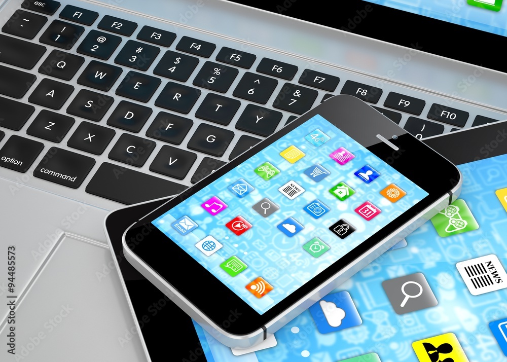 Laptop, phone and tablet pc. Laptop, phone and tablet pc.