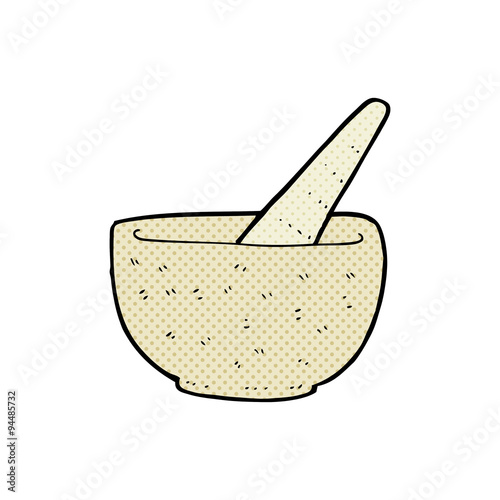 cartoon pestle and mortar