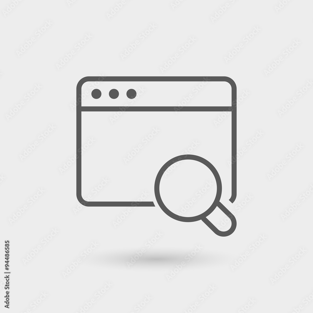 web searching thin line icon web searching thin line icon