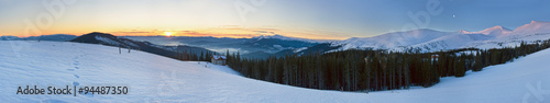 Sunrise mountain panorama