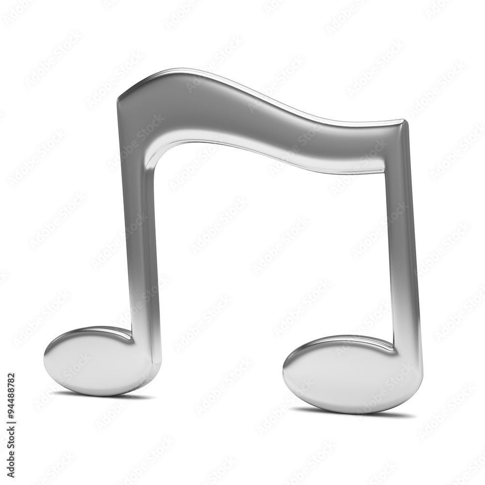 music note 3D, on white music note 3D, on white