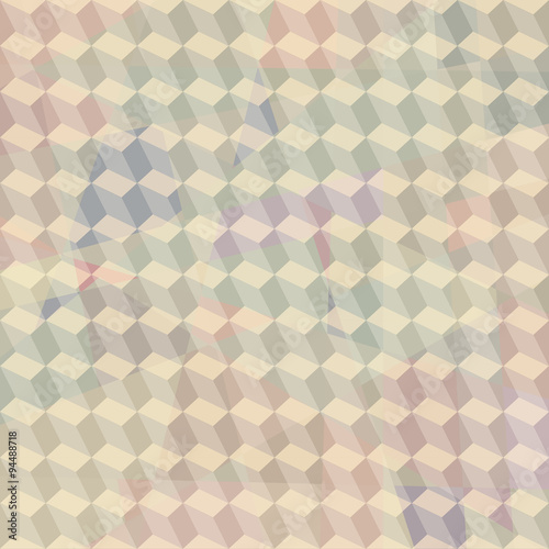 Volume polygon background, vector illustration.