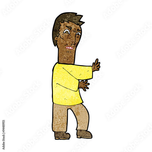 cartoon angry man