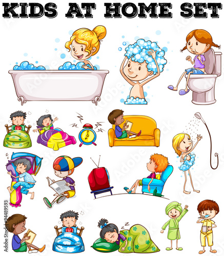 Children doing different activities