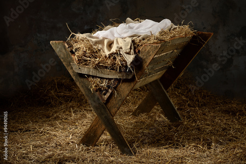Manger in Stable photo