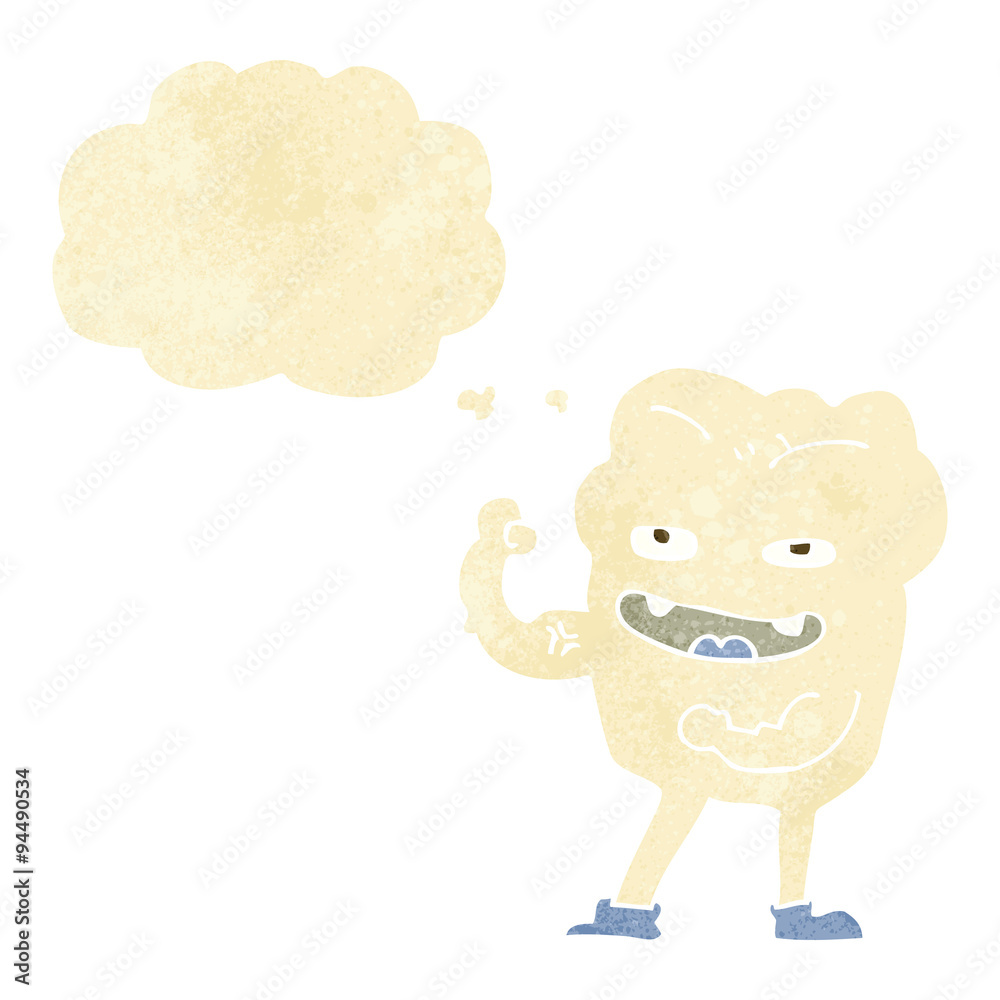 cartoon strong healthy tooth with thought bubble cartoon strong healthy tooth with thought bubble