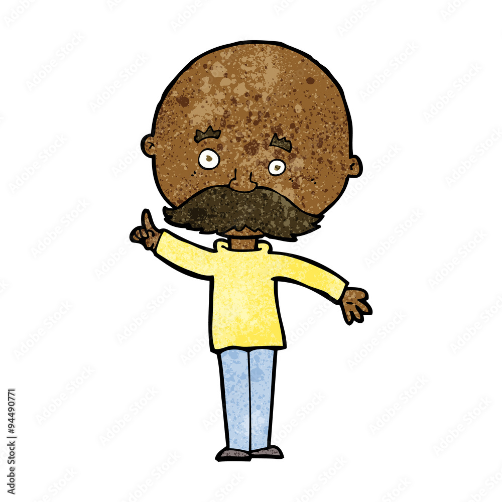cartoon bald man with idea cartoon bald man with idea