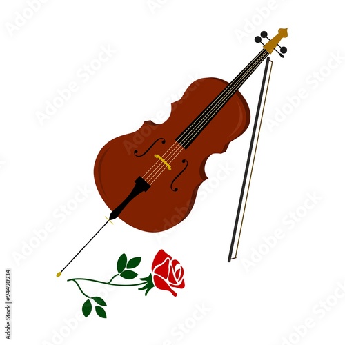 the cello and rose