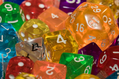 Semi opaque dice