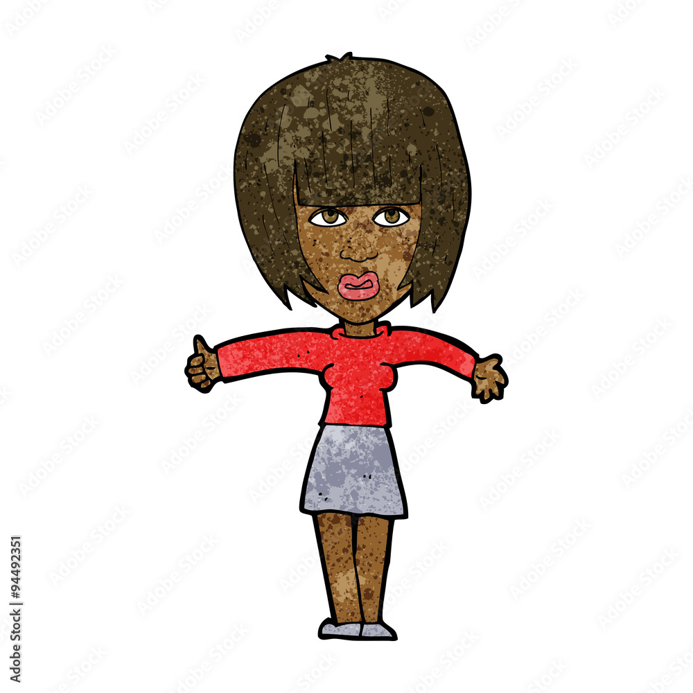 Fototapeta premium cartoon annoyed woman