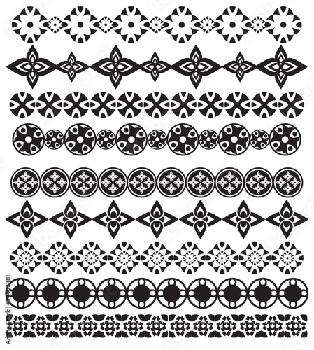set of decorative borders (collection of ornaments)