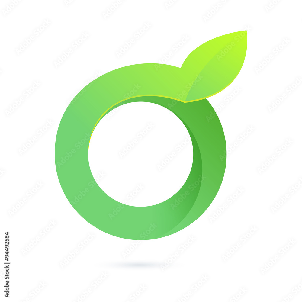 O letter eco logo