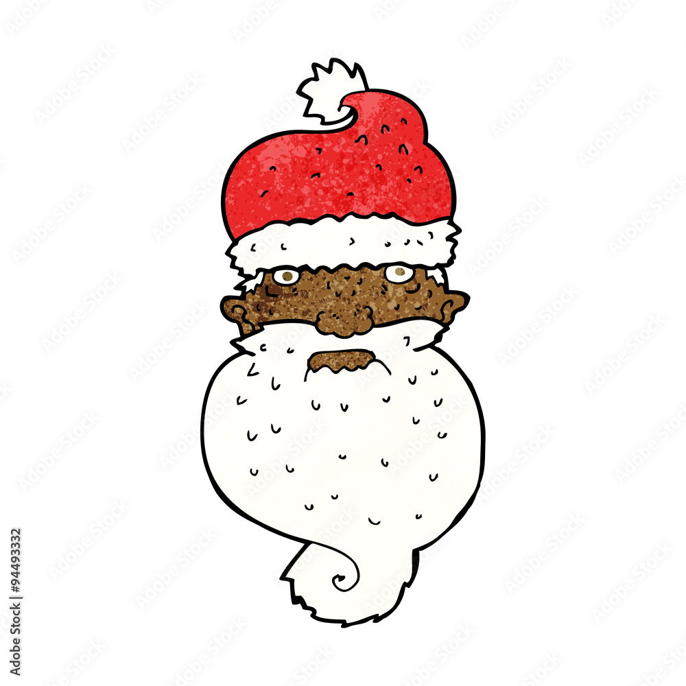 cartoon grim santa face cartoon grim santa face