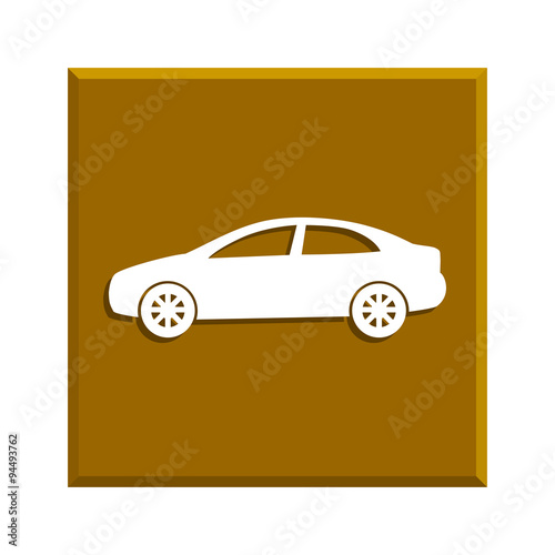 Car icon. Flat design style