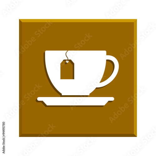 cup with tea bag icon
