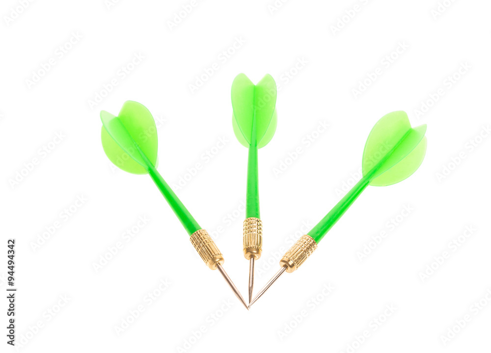 Green dart arrows. Green dart arrows.