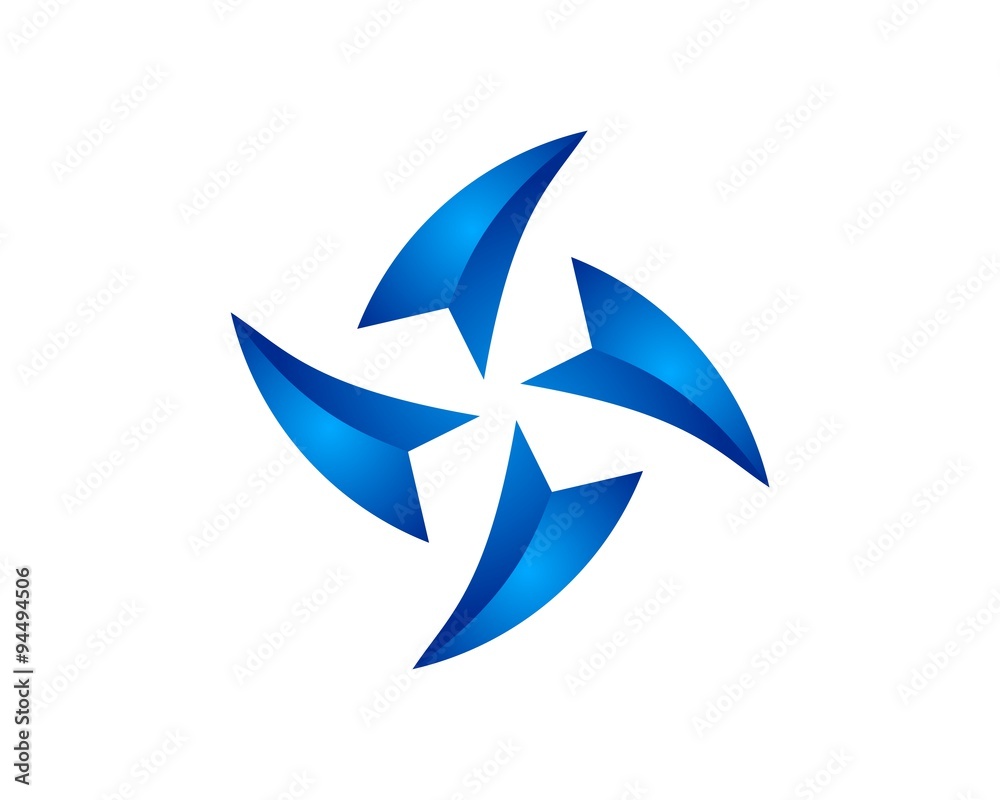 4 Blue Arrows Logo