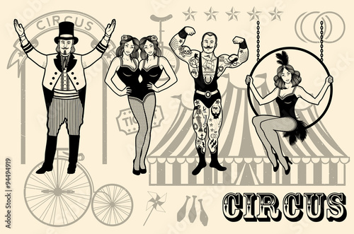 Illustration of circus star.