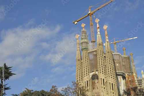 Sagrada Familia Temple in Barcelona. Spain