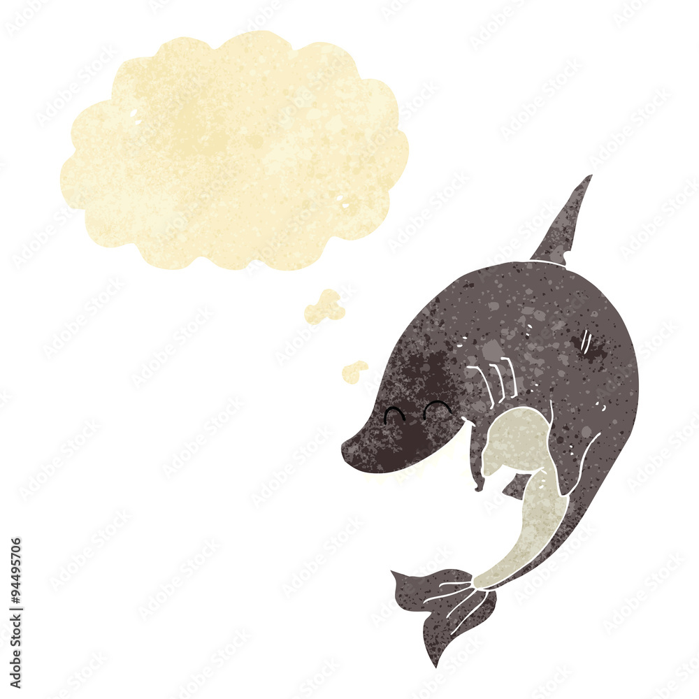 cartoon shark with thought bubble cartoon shark with thought bubble