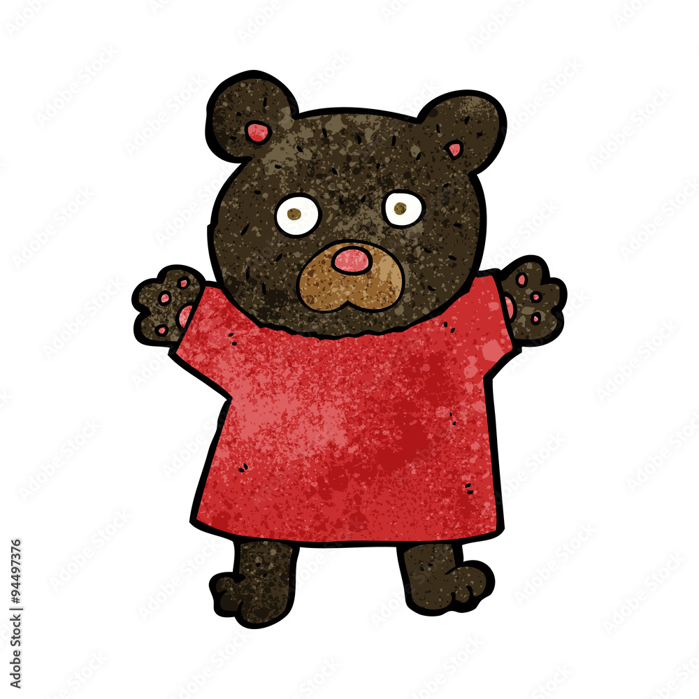 cartoon cute black bear