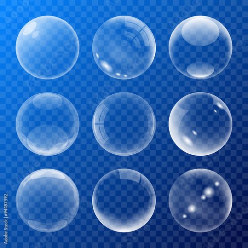 Bubbles signs set