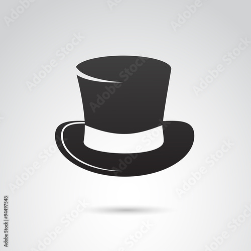 Top hat vector icon.