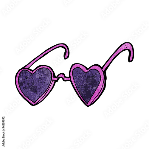 cartoon heart sunglasses