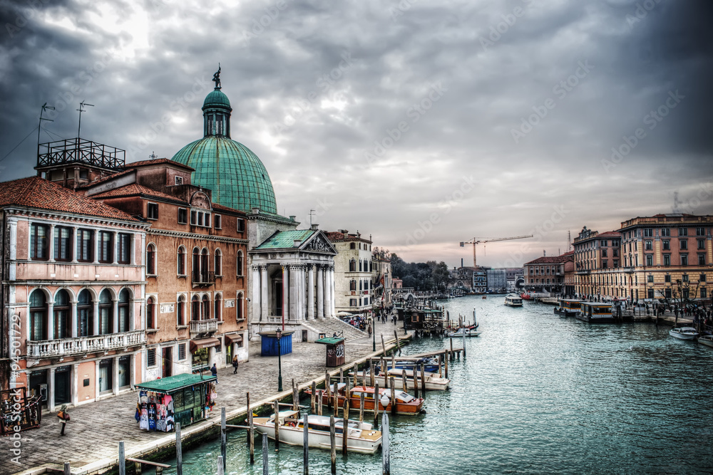 Venice Grand Canal with San Simeone dome