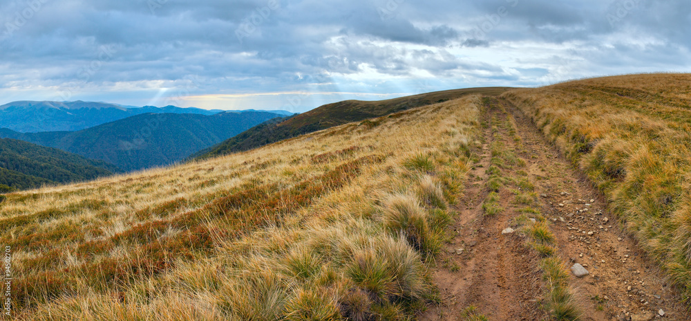 Autumn mountain panorama.