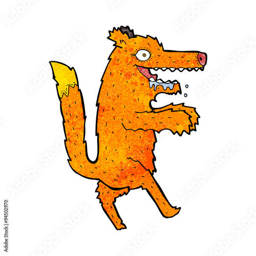 cartoon hungry fox
