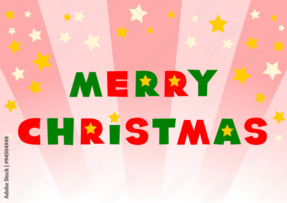 Merry Christmas クリスマス 星 イラスト 赤 Stock Vector Adobe Stock