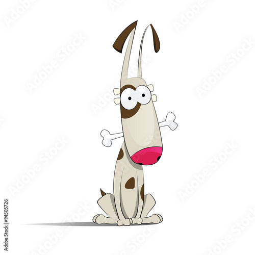 Fun dog with bone