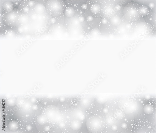 Winter glitter bokeh Christmas banner