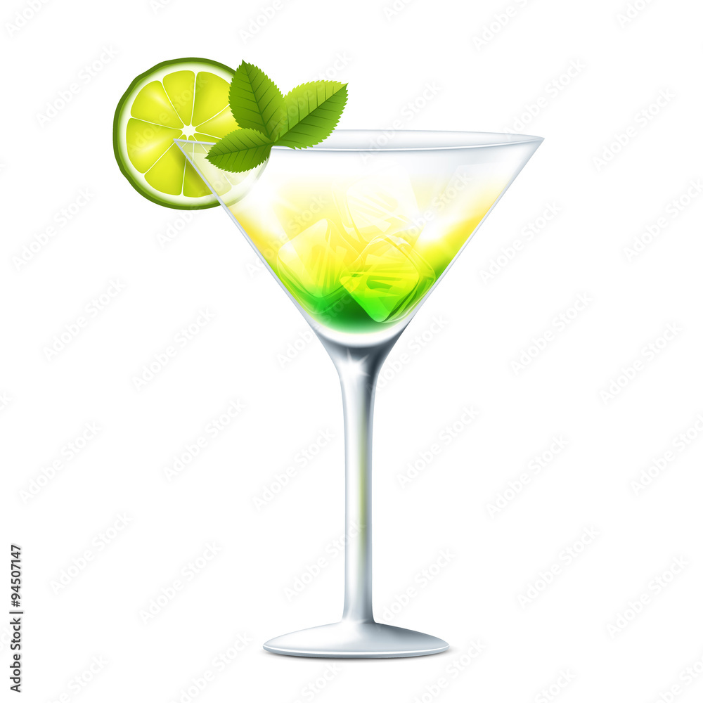 Cocktail with lime Cocktail with lime