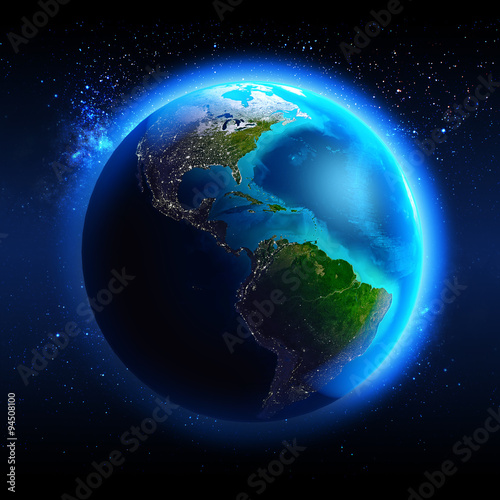 The Earth seen from space   Elements of this image furnished by NASA.  