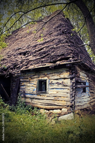 abandoned old traditional romanian mountain house © taviphoto