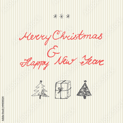 Handwritten Christmas and New Year Wish