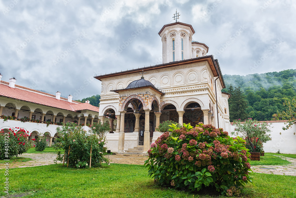 Horezu monastery in town of Horezu, Romania