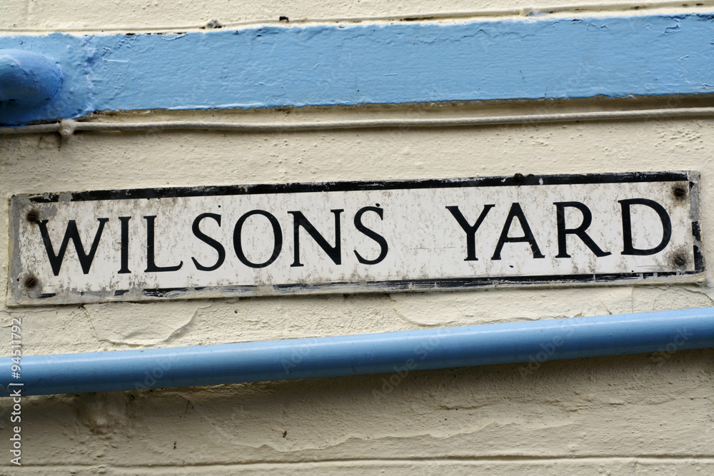 Obraz premium Wilsons Yard street sign