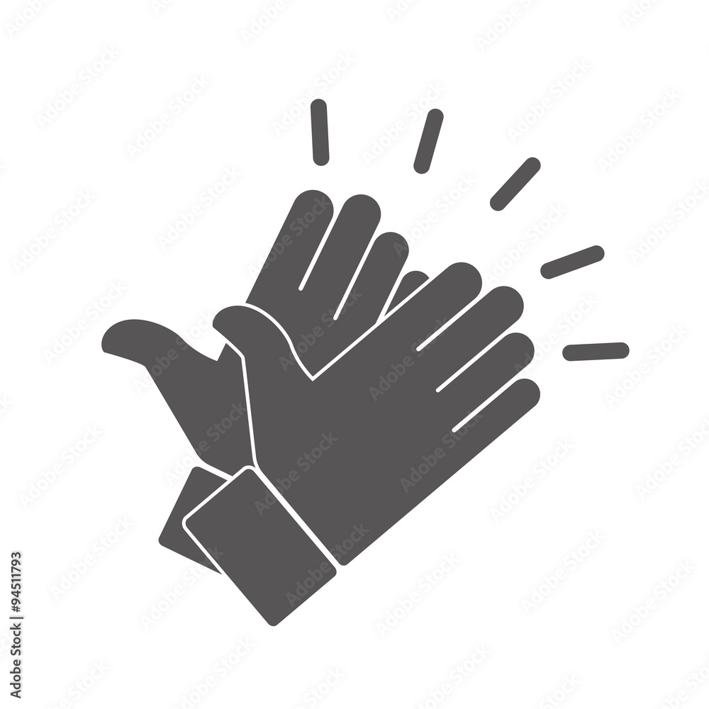 Obraz premium Hands clapping vector icons