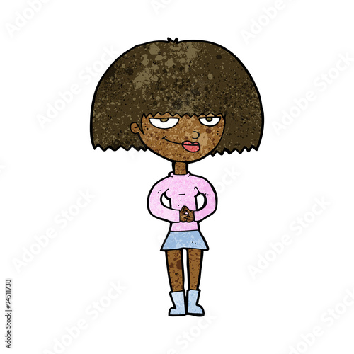 cartoon sly woman